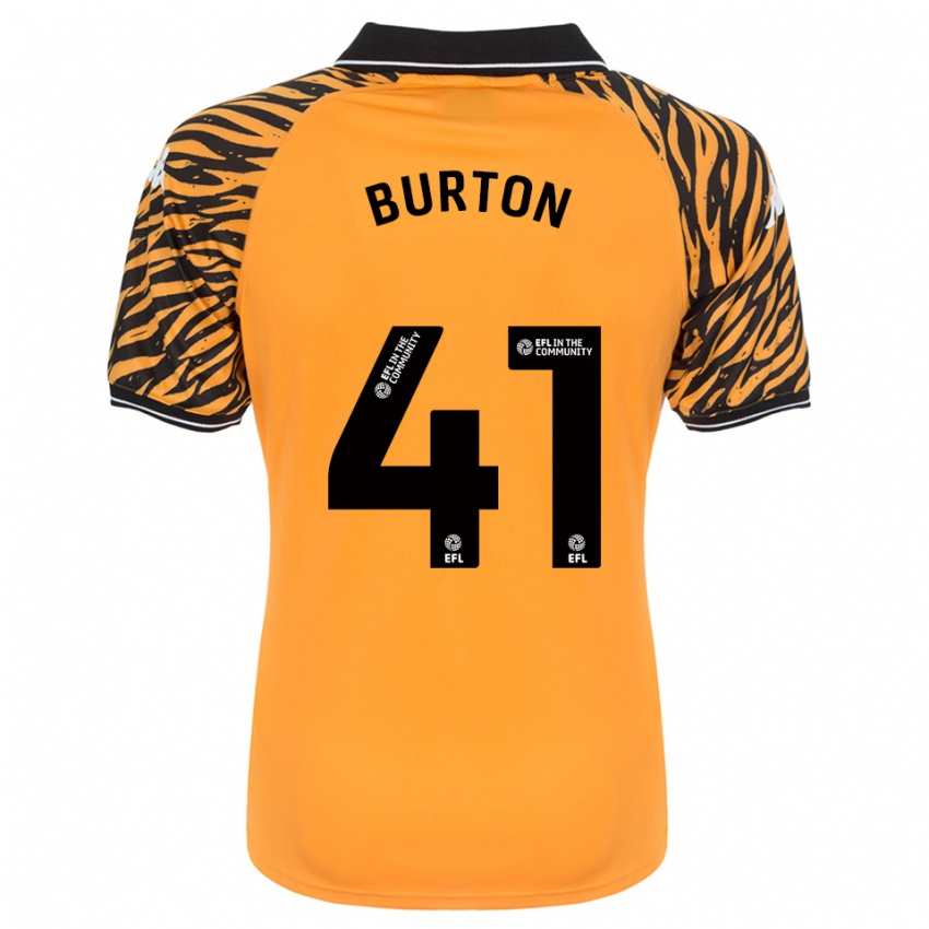 גברים Jess Burton #41 כתום שחור ג'רזי ביתית 2025/26 חולצה קצרה