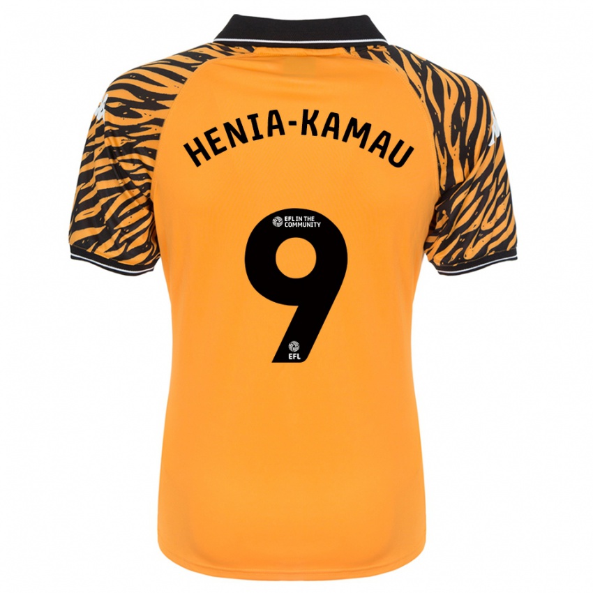 גברים Sammy Henia-Kamau #9 כתום שחור ג'רזי ביתית 2025/26 חולצה קצרה