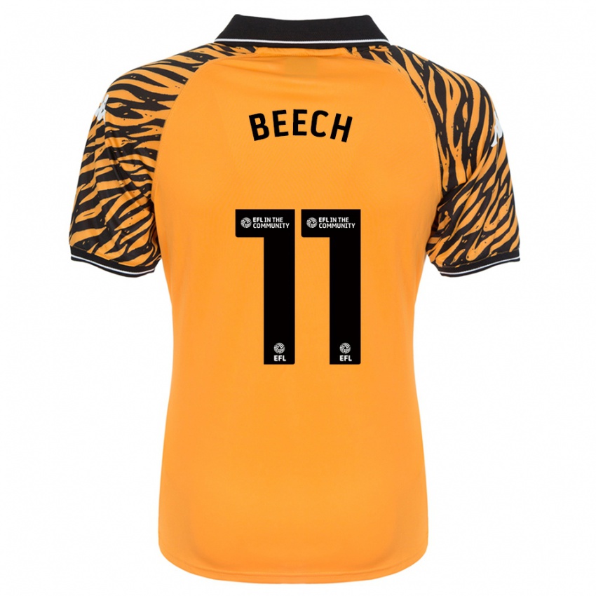 גברים Rebecca Beech #11 כתום שחור ג'רזי ביתית 2025/26 חולצה קצרה