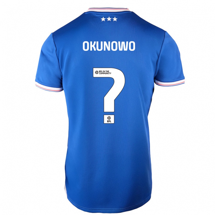 גברים עמנואל אוקונובו #0 כחול לבן ג'רזי ביתית 2025/26 חולצה קצרה