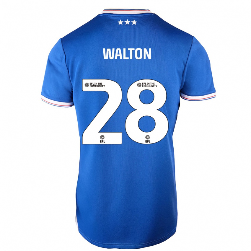גברים כריסטיאן וולטון #28 כחול לבן ג'רזי ביתית 2025/26 חולצה קצרה