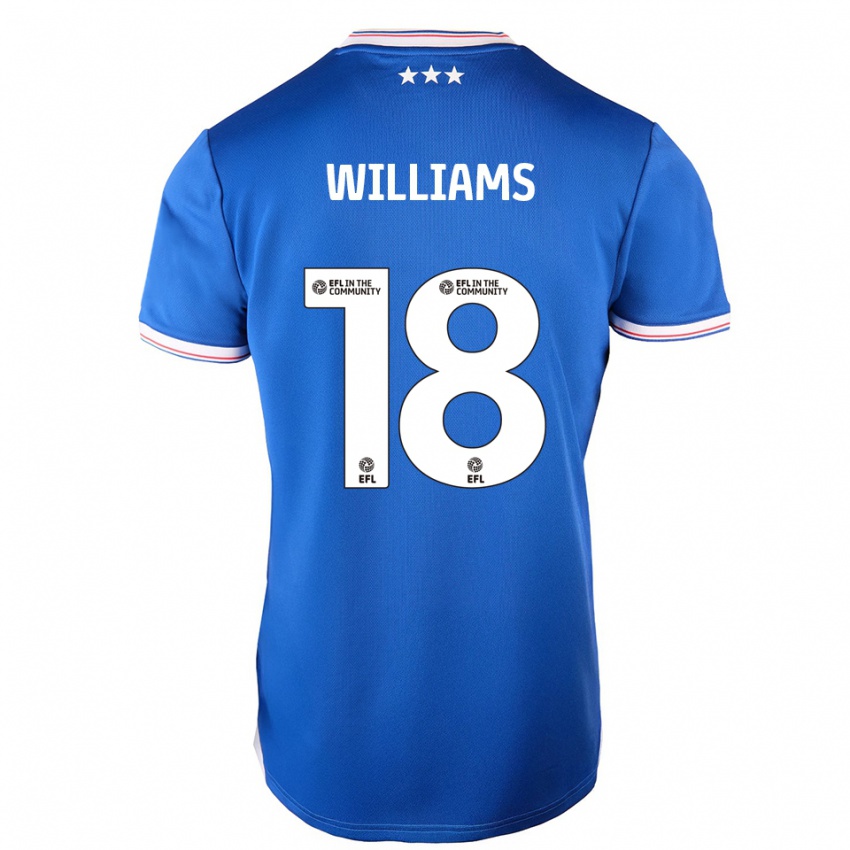 גברים ברנדון ויליאמס #18 כחול לבן ג'רזי ביתית 2025/26 חולצה קצרה