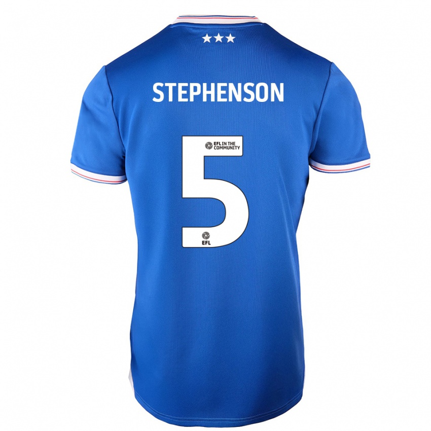 גברים שון סטיבנסון #5 כחול לבן ג'רזי ביתית 2025/26 חולצה קצרה