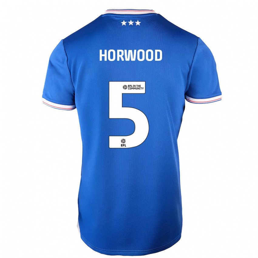 גברים בוני הורווד #5 כחול לבן ג'רזי ביתית 2025/26 חולצה קצרה