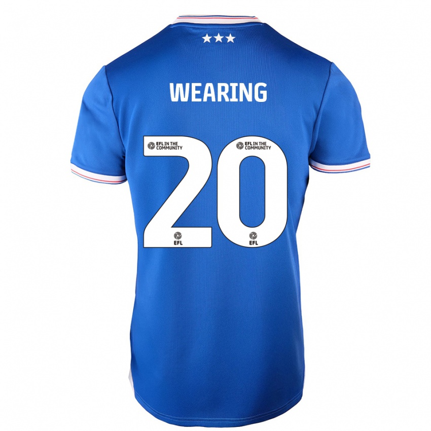 גברים מייגן לובשת #20 כחול לבן ג'רזי ביתית 2025/26 חולצה קצרה