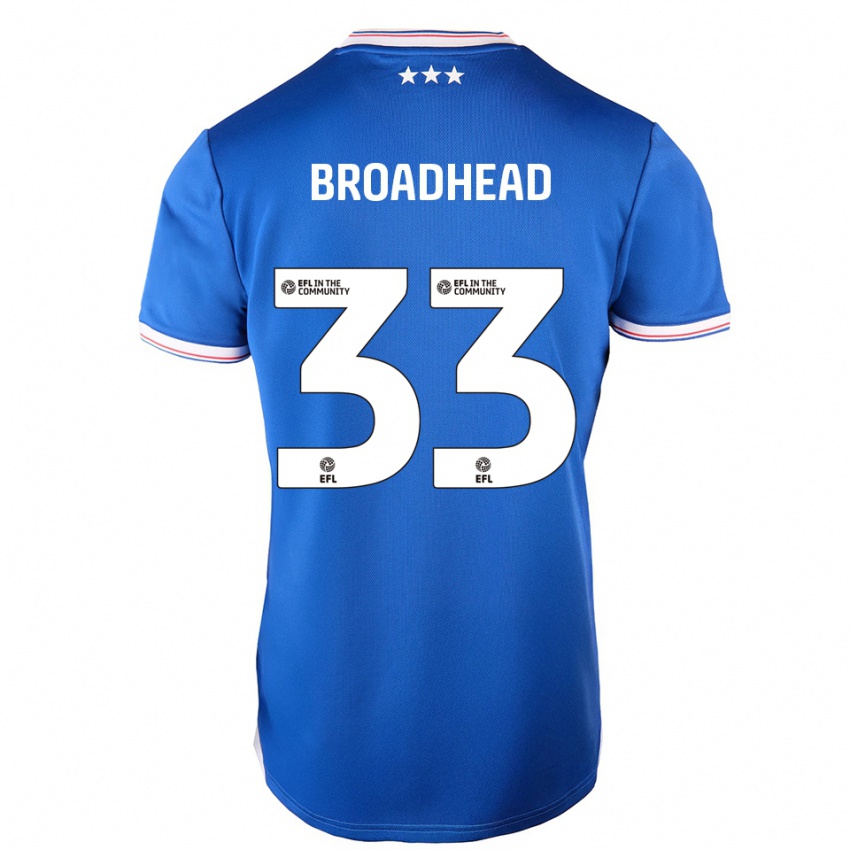 גברים נתן ברודהד #33 כחול לבן ג'רזי ביתית 2025/26 חולצה קצרה