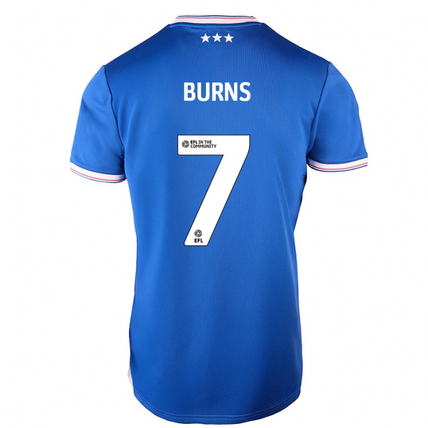 גברים ווס ברנס #7 כחול לבן ג'רזי ביתית 2025/26 חולצה קצרה