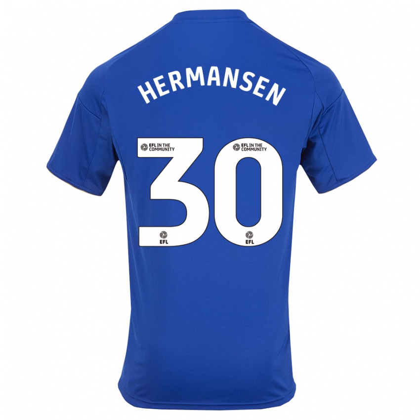 גברים מאדס הרמנסן #30 כחול זהב ג'רזי ביתית 2025/26 חולצה קצרה
