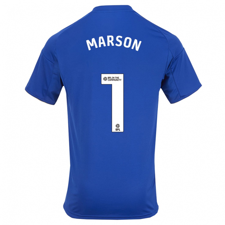 גברים Freddie Marson #1 כחול זהב ג'רזי ביתית 2025/26 חולצה קצרה