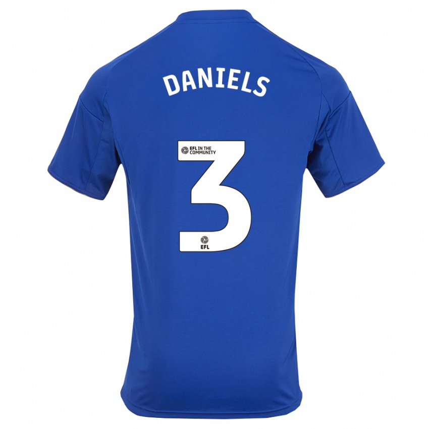 גברים Will Daniels #3 כחול זהב ג'רזי ביתית 2025/26 חולצה קצרה