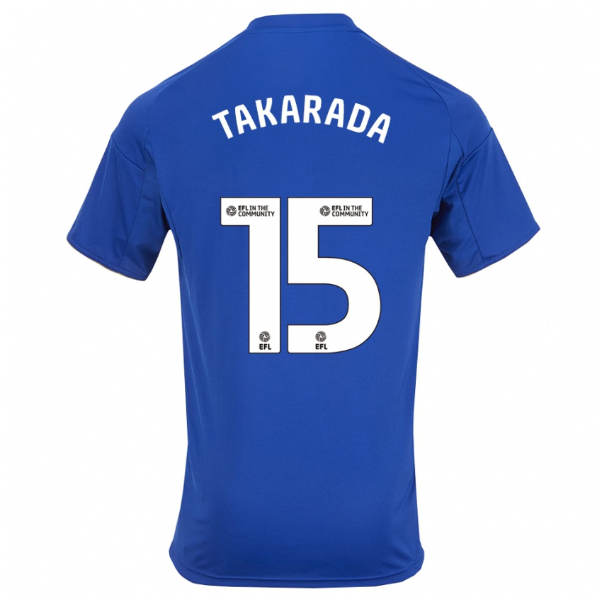 גברים סאורי טאקאראדה #15 כחול זהב ג'רזי ביתית 2025/26 חולצה קצרה