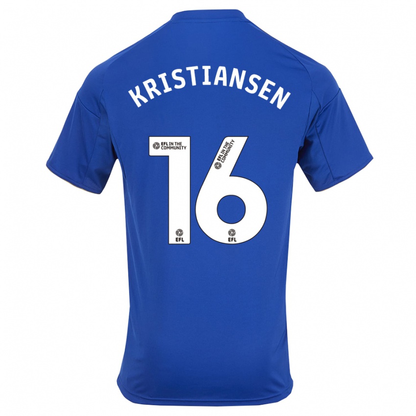 גברים ויקטור כריסטיאנסן #16 כחול זהב ג'רזי ביתית 2025/26 חולצה קצרה