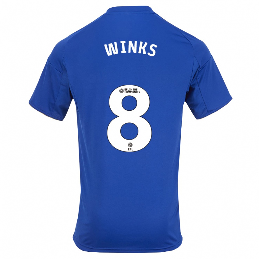 גברים הארי ווינקס #8 כחול זהב ג'רזי ביתית 2025/26 חולצה קצרה
