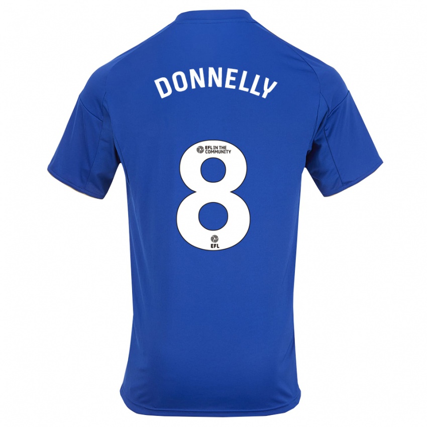 גברים ריאן דונלי #8 כחול זהב ג'רזי ביתית 2025/26 חולצה קצרה