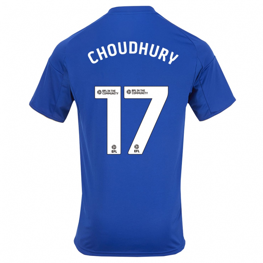 גברים חמזה צ'ודהורי #17 כחול זהב ג'רזי ביתית 2025/26 חולצה קצרה