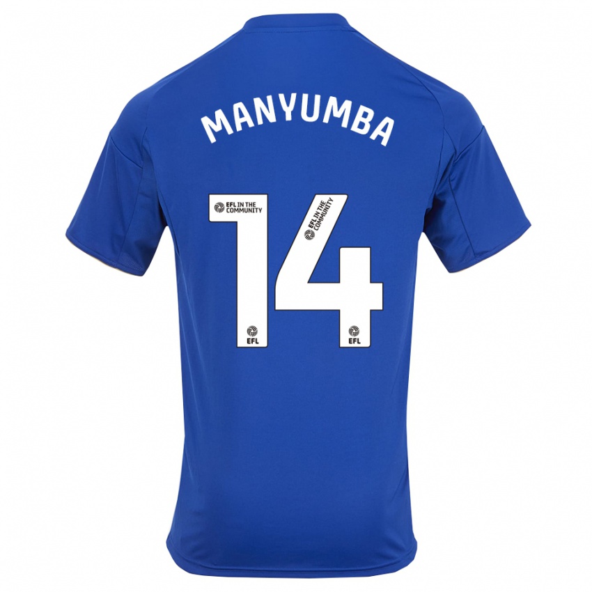 גברים Tinashe Manyumba #14 כחול זהב ג'רזי ביתית 2025/26 חולצה קצרה