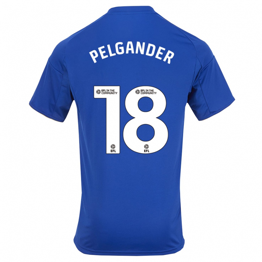 גברים Emilia Pelgander #18 כחול זהב ג'רזי ביתית 2025/26 חולצה קצרה