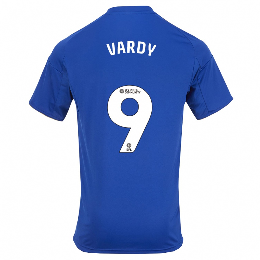 גברים ג'יימי ורדי #9 כחול זהב ג'רזי ביתית 2025/26 חולצה קצרה