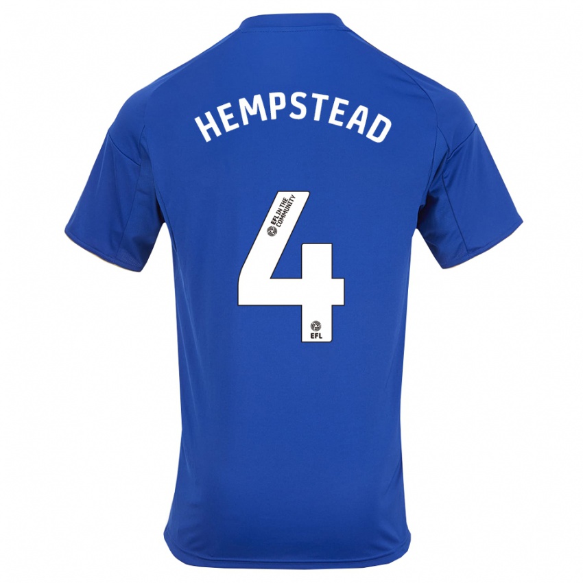 גברים Oliver Hempstead #4 כחול זהב ג'רזי ביתית 2025/26 חולצה קצרה