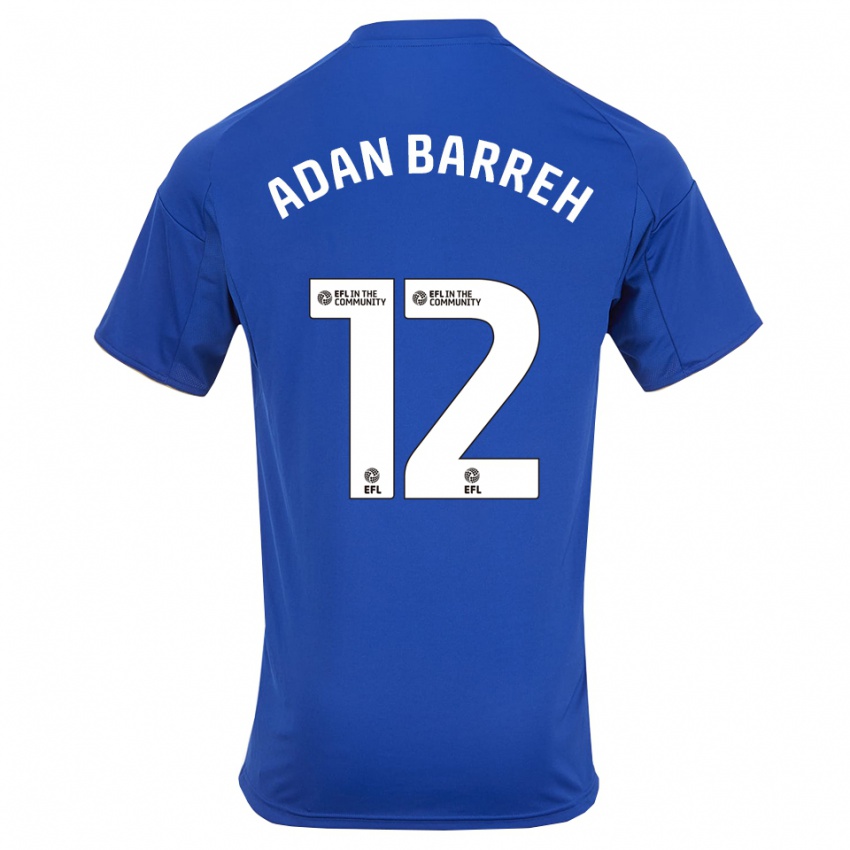 גברים חסן אדאן בארה #12 כחול זהב ג'רזי ביתית 2025/26 חולצה קצרה