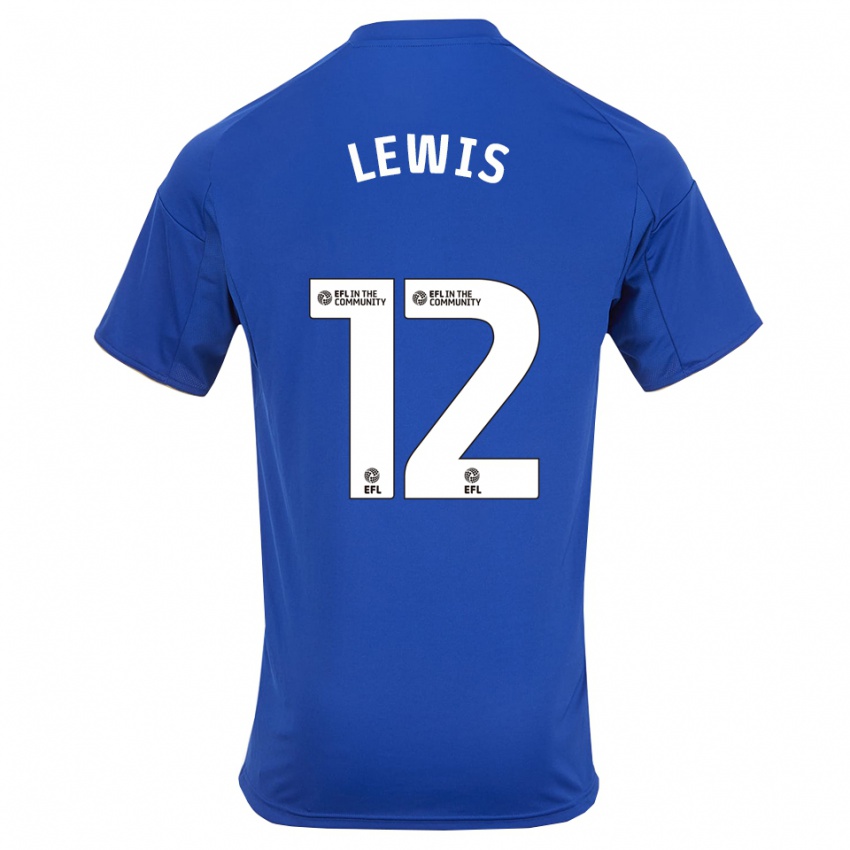 גברים William Lewis #12 כחול זהב ג'רזי ביתית 2025/26 חולצה קצרה