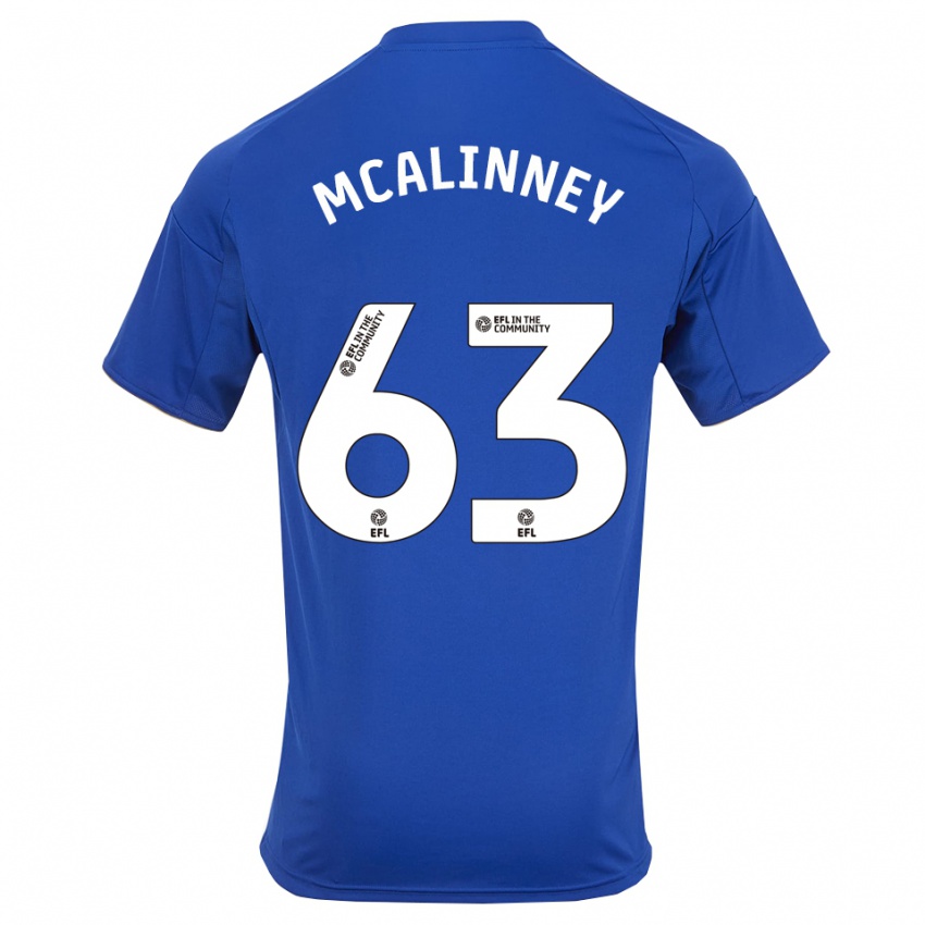 גברים ליאם מקליני #63 כחול זהב ג'רזי ביתית 2025/26 חולצה קצרה