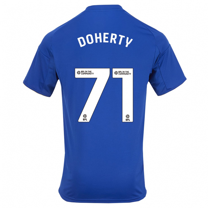 גברים ארלו דוהרטי #71 כחול זהב ג'רזי ביתית 2025/26 חולצה קצרה