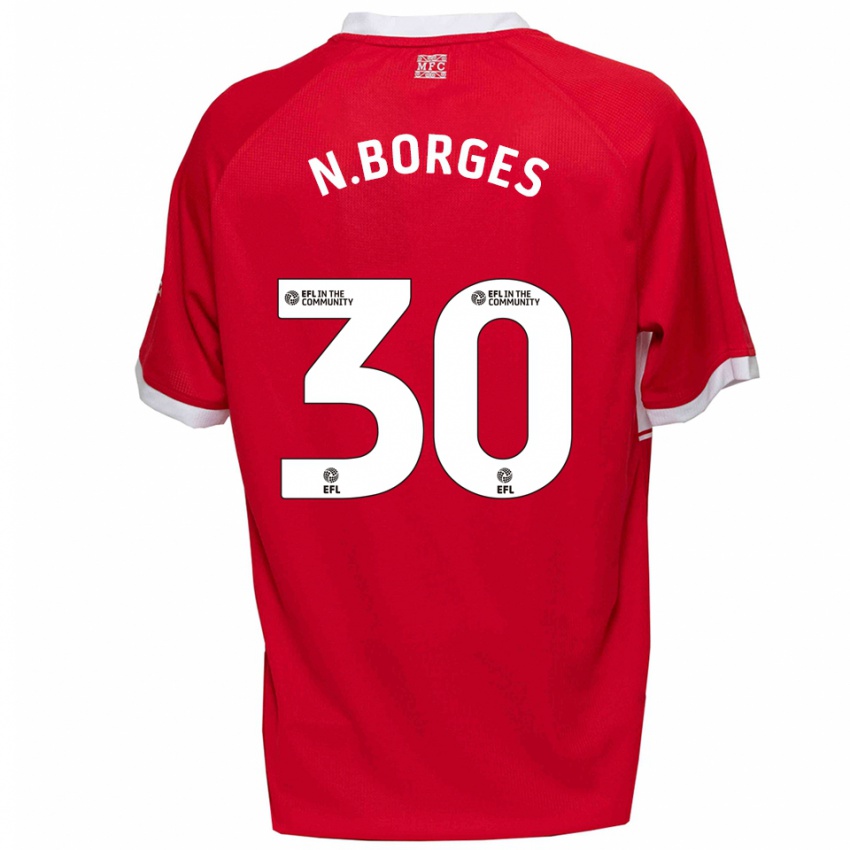 גברים נטו בורז׳ס #30 אדום לבן ג'רזי ביתית 2025/26 חולצה קצרה