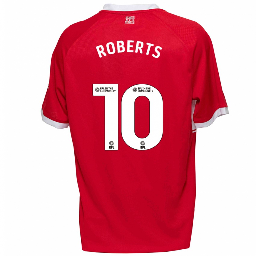 גברים Joe Roberts #10 אדום לבן ג'רזי ביתית 2025/26 חולצה קצרה