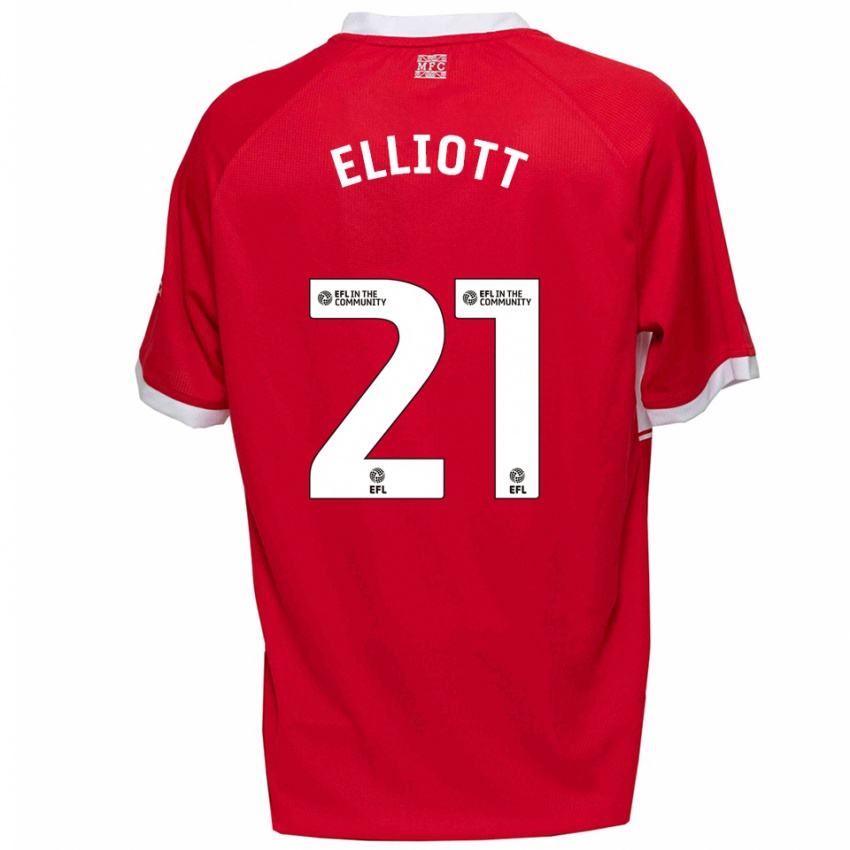 גברים פליקס אליוט #21 אדום לבן ג'רזי ביתית 2025/26 חולצה קצרה