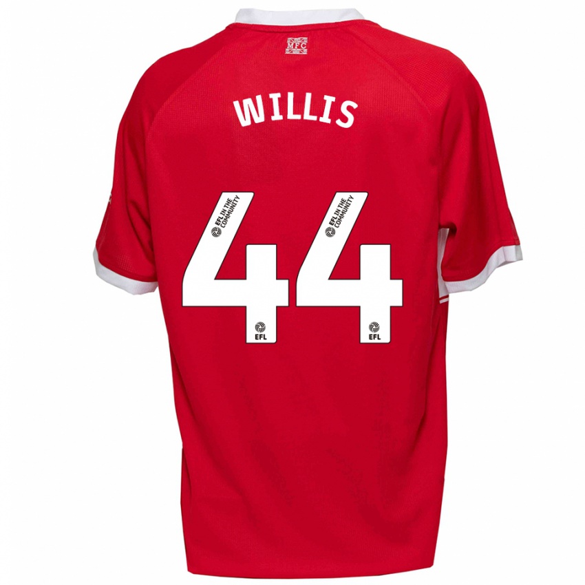 גברים פארל ג׳רמיה קירן וויליס #44 אדום לבן ג'רזי ביתית 2025/26 חולצה קצרה