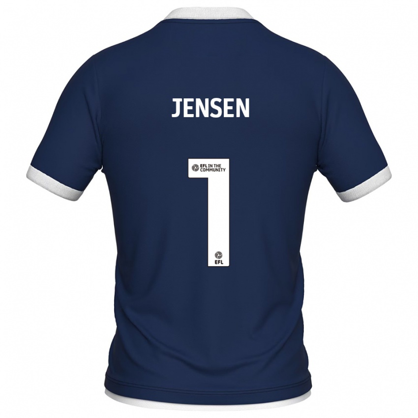 גברים לוקאס ינסן #1 כחול נייבי לבן ג'רזי ביתית 2025/26 חולצה קצרה
