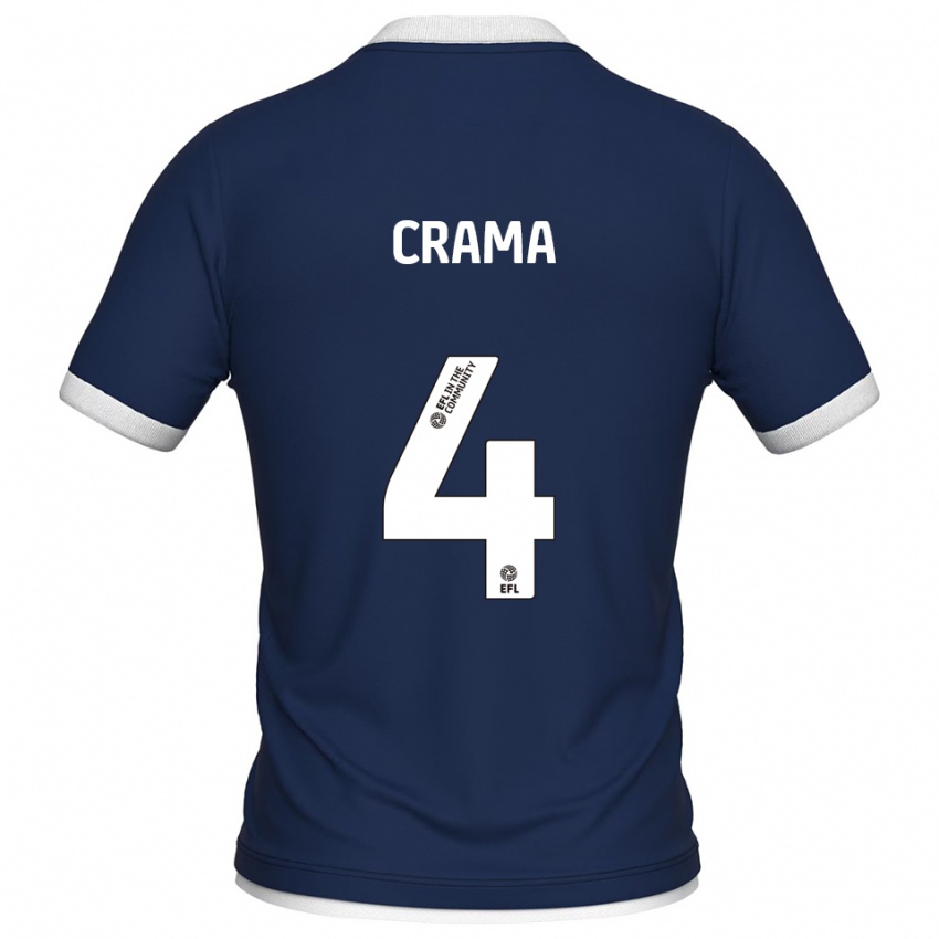 גברים טריסטאן קרמה #4 כחול נייבי לבן ג'רזי ביתית 2025/26 חולצה קצרה