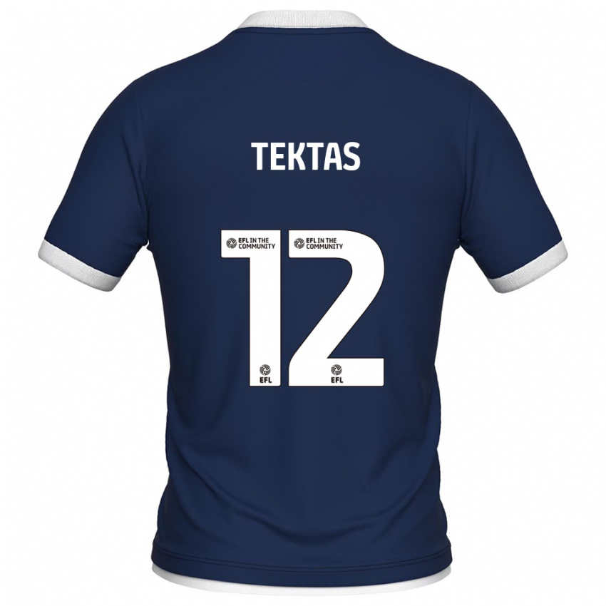 גברים Jayden Tektas #12 כחול נייבי לבן ג'רזי ביתית 2025/26 חולצה קצרה