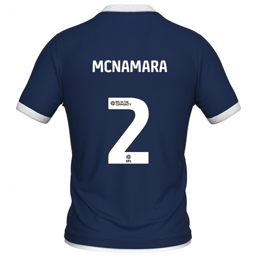 גברים Danny Mcnamara #2 כחול נייבי לבן ג'רזי ביתית 2025/26 חולצה קצרה