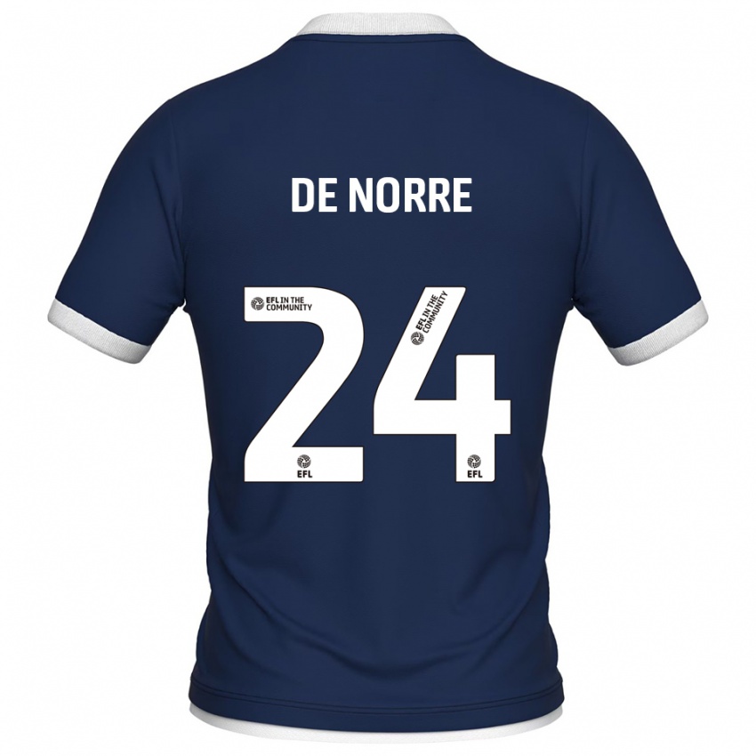 גברים קספר דה נורה #24 כחול נייבי לבן ג'רזי ביתית 2025/26 חולצה קצרה