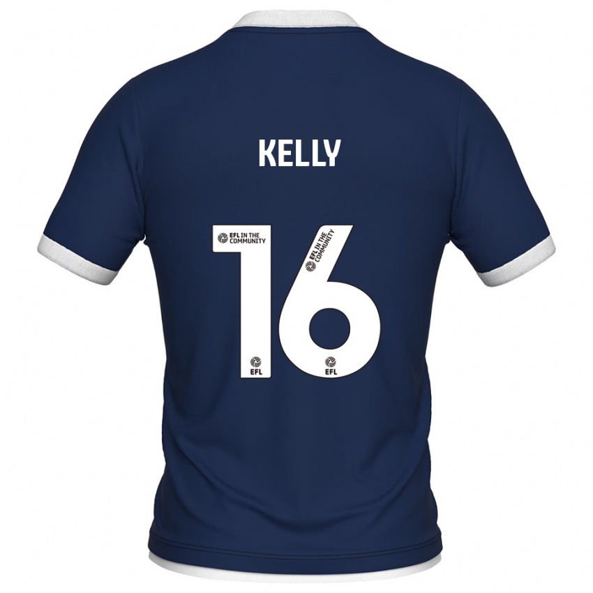 גברים דניאל קלי #16 כחול נייבי לבן ג'רזי ביתית 2025/26 חולצה קצרה