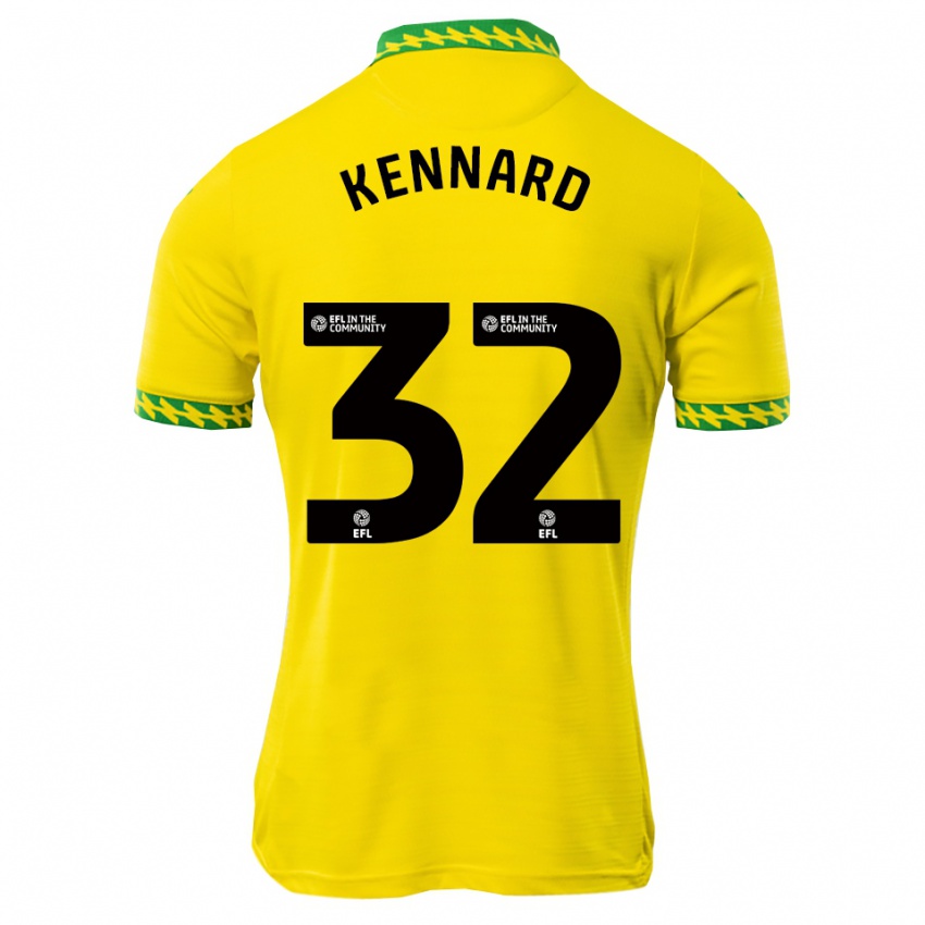 גברים Holly Kennard #32 לבן ירוק ג'רזי ביתית 2025/26 חולצה קצרה