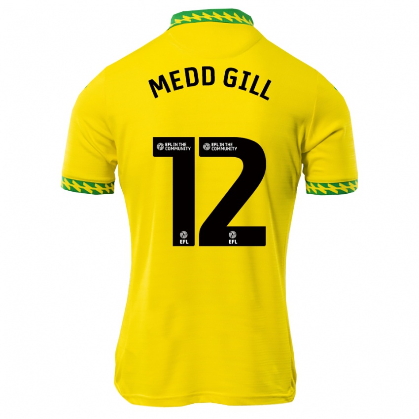 גברים טמסין מד-גיל #12 לבן ירוק ג'רזי ביתית 2025/26 חולצה קצרה