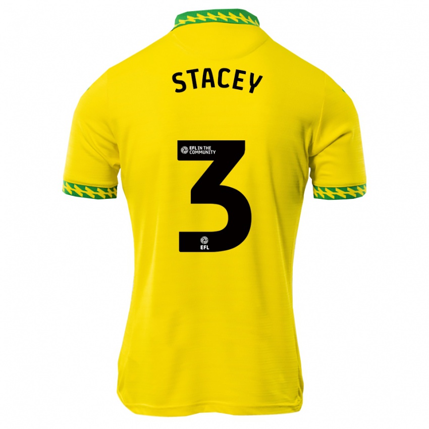 גברים ק סטייסי #3 לבן ירוק ג'רזי ביתית 2025/26 חולצה קצרה