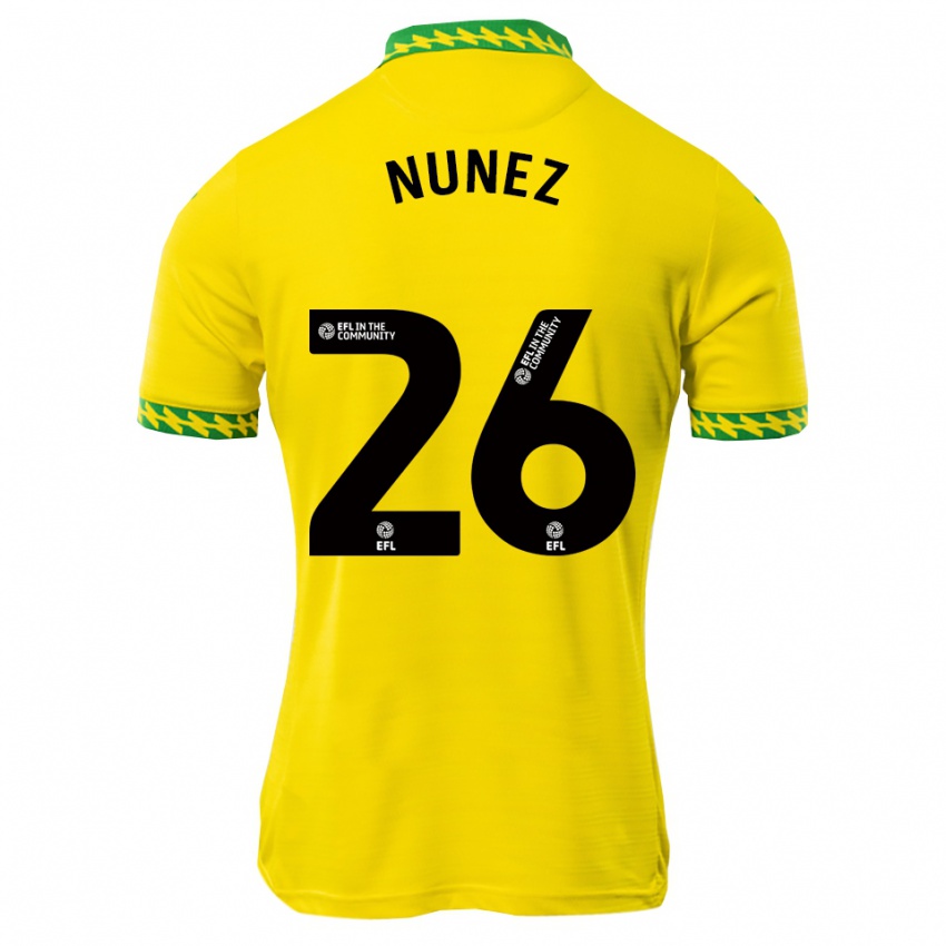 גברים מרסלינו נונייס #26 לבן ירוק ג'רזי ביתית 2025/26 חולצה קצרה