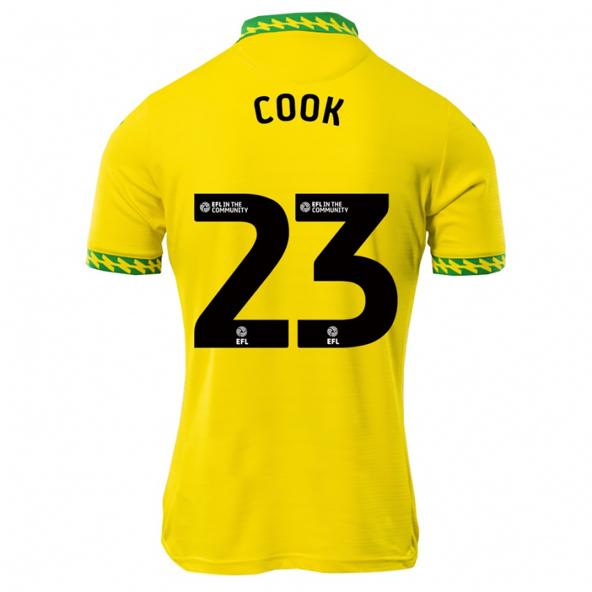 גברים אוליביה קוק #23 לבן ירוק ג'רזי ביתית 2025/26 חולצה קצרה