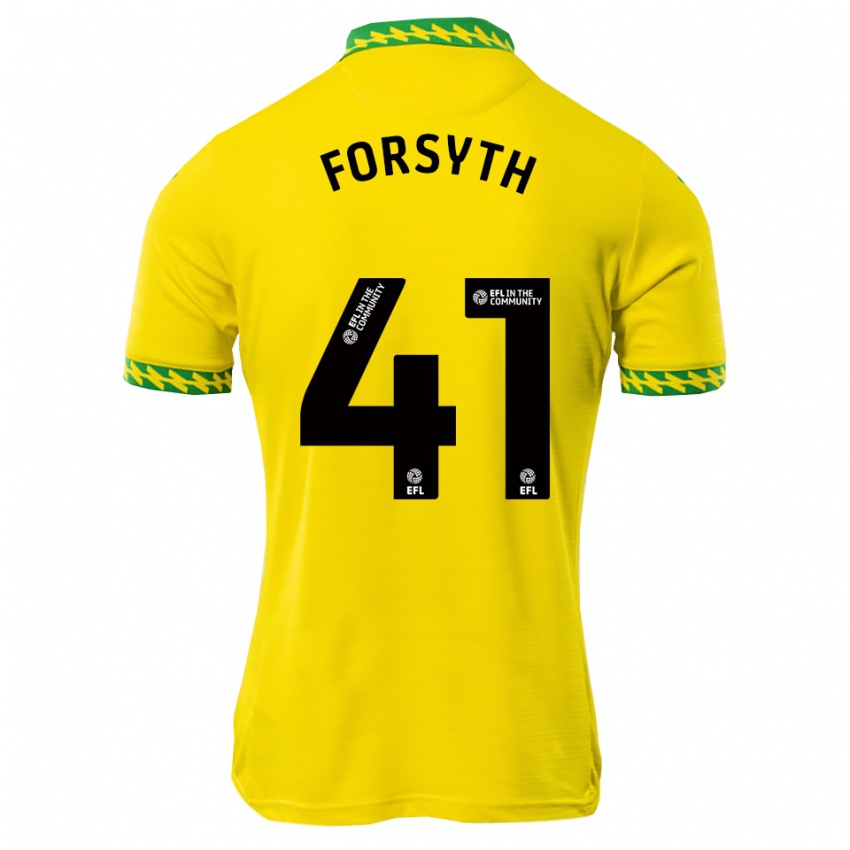 גברים Gabe Forsyth #41 לבן ירוק ג'רזי ביתית 2025/26 חולצה קצרה