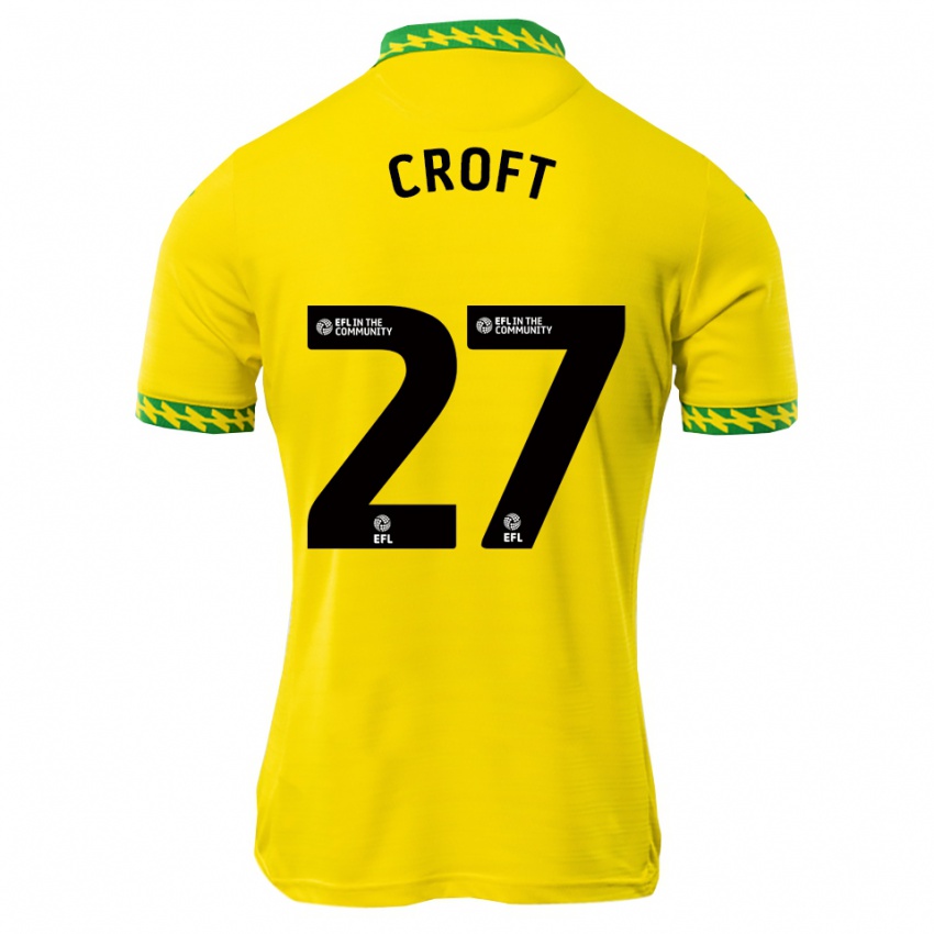 גברים Mary Croft #27 לבן ירוק ג'רזי ביתית 2025/26 חולצה קצרה