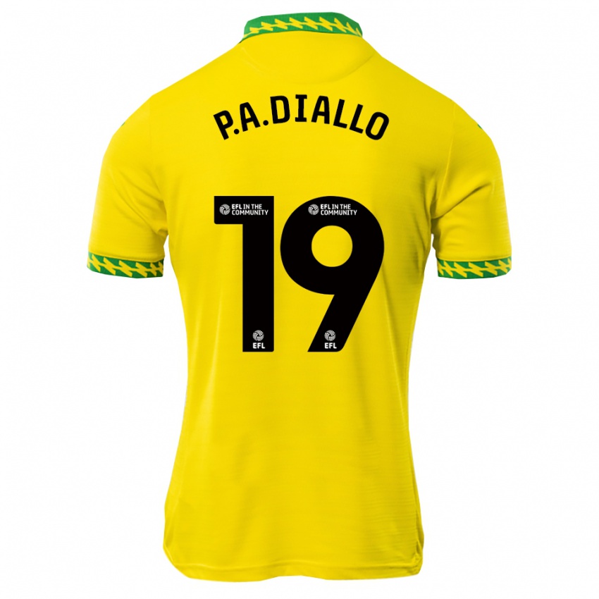 גברים פאפא אמאדו דיאלו #19 לבן ירוק ג'רזי ביתית 2025/26 חולצה קצרה