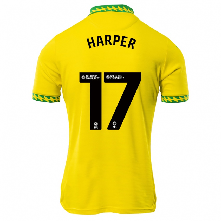 גברים Jess Harper #17 לבן ירוק ג'רזי ביתית 2025/26 חולצה קצרה