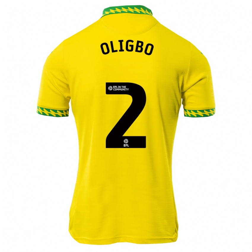 גברים Finlay Oligbo #2 לבן ירוק ג'רזי ביתית 2025/26 חולצה קצרה