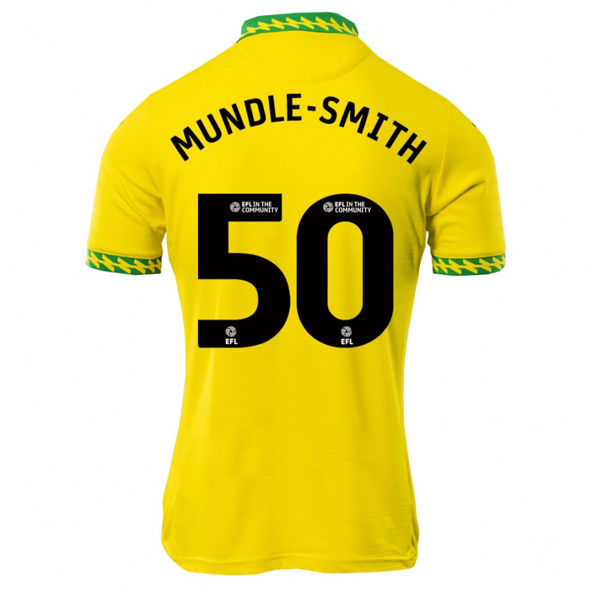 גברים ארול מונדל-סמית׳ #50 לבן ירוק ג'רזי ביתית 2025/26 חולצה קצרה