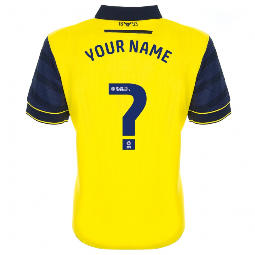 גברים השם שלך #0 צהוב כחול נייבי ג'רזי ביתית 2025/26 חולצה קצרה