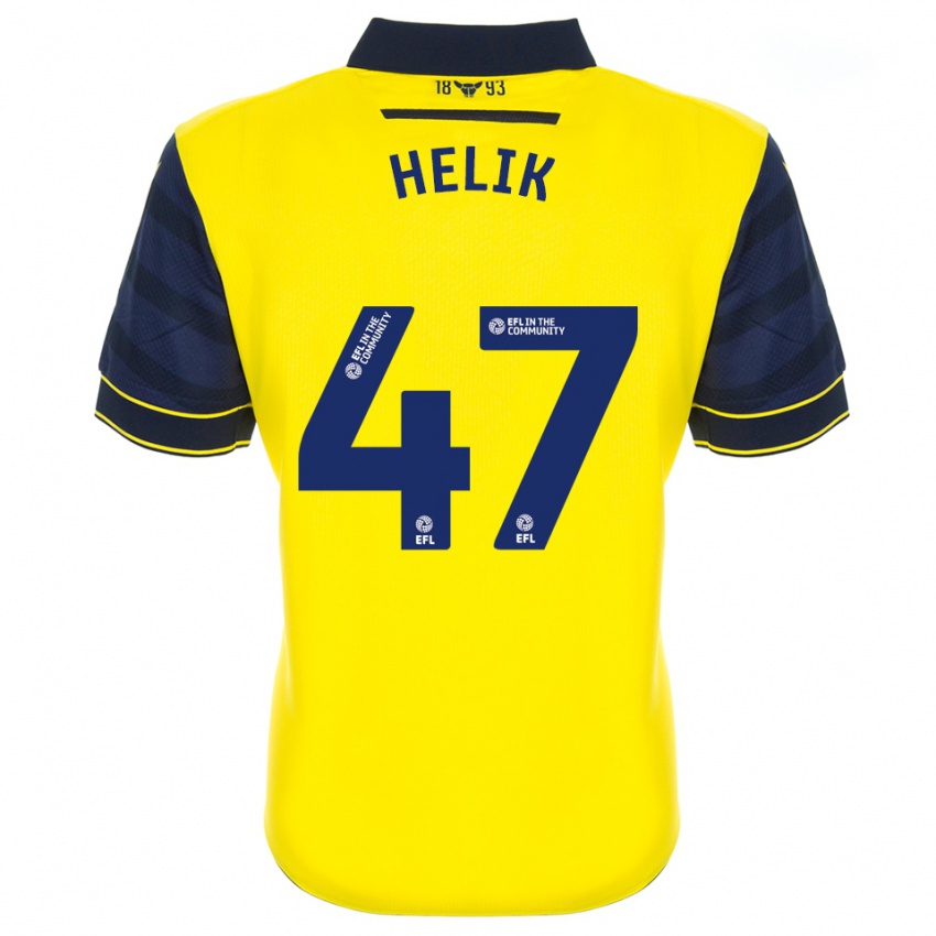 גברים מיכל הליק #47 צהוב כחול נייבי ג'רזי ביתית 2025/26 חולצה קצרה
